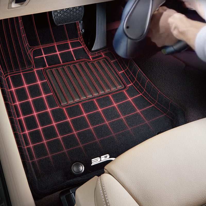 3D Mats L1FR16504709 Super Duty ELEGANT Black Carpet Mat Set - image 4