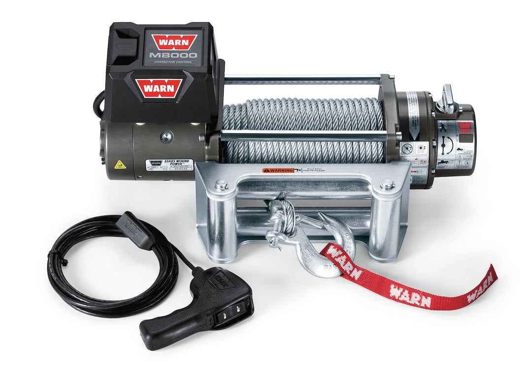 Warn 12V Winch - 8000 lb, Steel Line – 26502