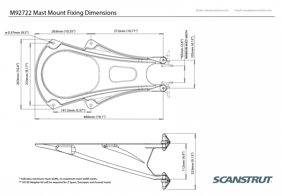 Scanstrut M92722 Radar Antenna Mount - image 3