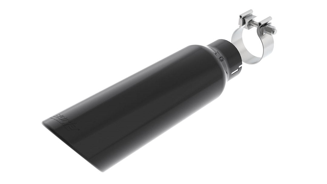 Borla 20162 Black-Chrome Round Exhaust Tip, 14 Inch