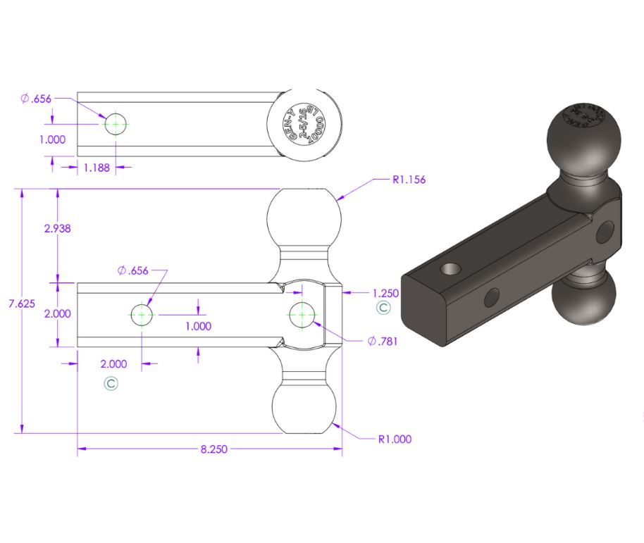 Gen-Y Hitch Gh-031 Trailer Hitch Ball Mount - image 2