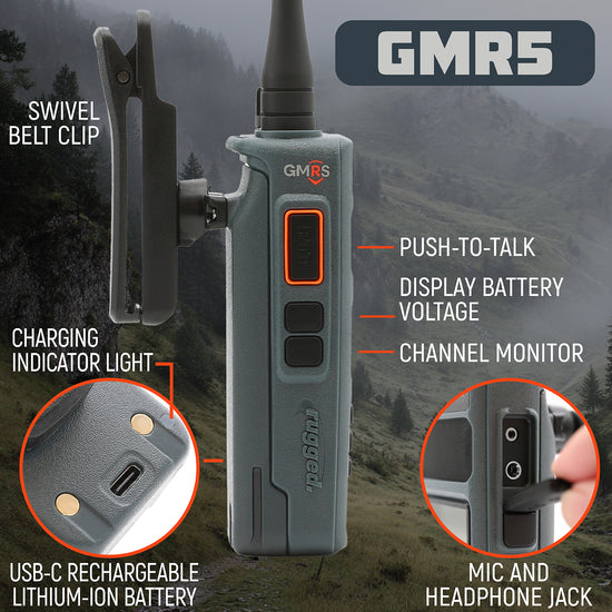 Rugged Radios Gmr5 Portable GMRS Radio