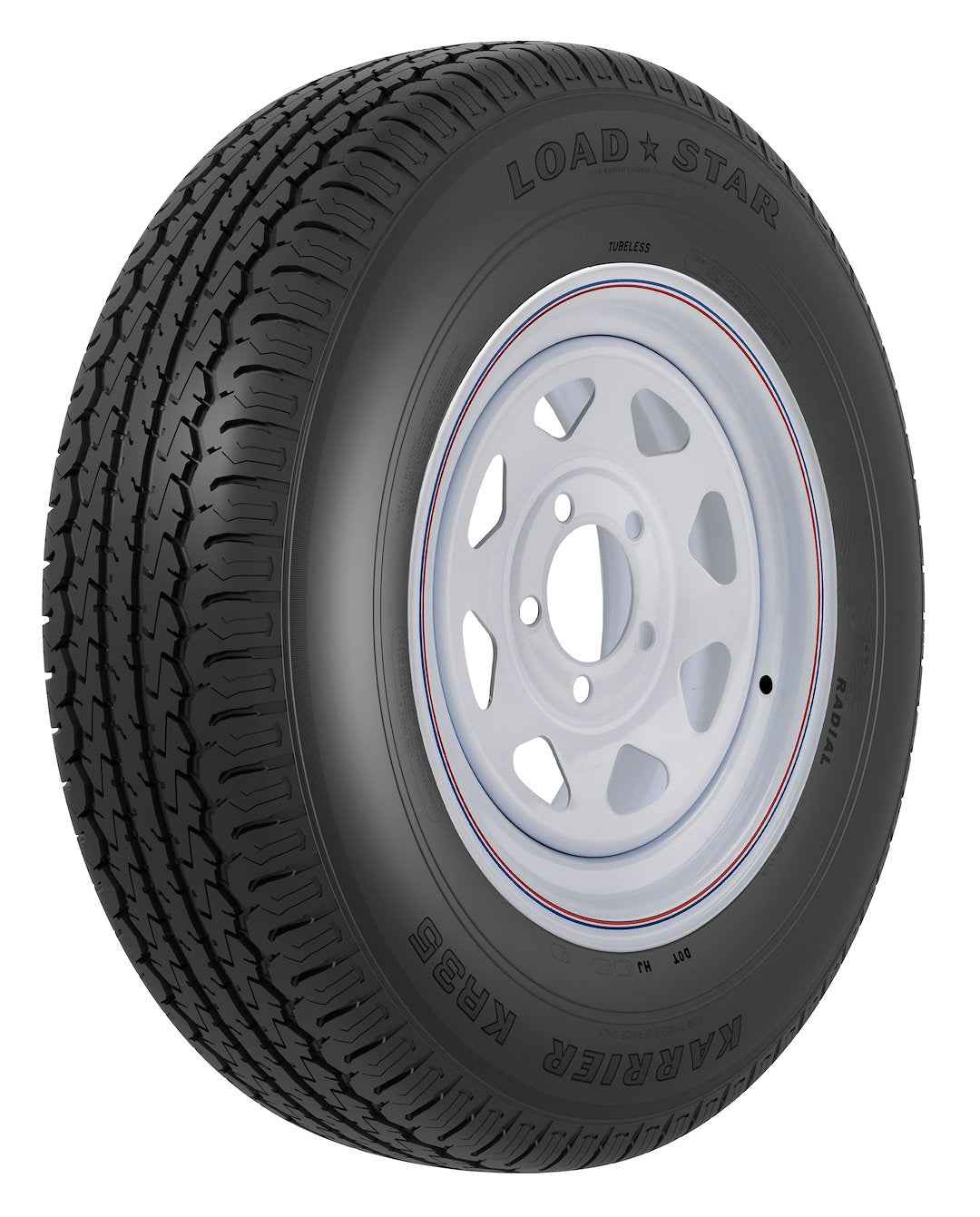 Americana 34899 ST235/80R16 Tire with White Spoke Wheel
