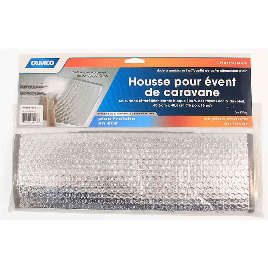 Camco 45191 Cream Sunshield Reflective Roof Vent Cover