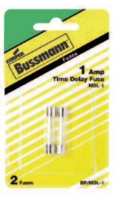 Bussman BPMDL15 15A Slow-Blow MDL Glass-Tube Fuses