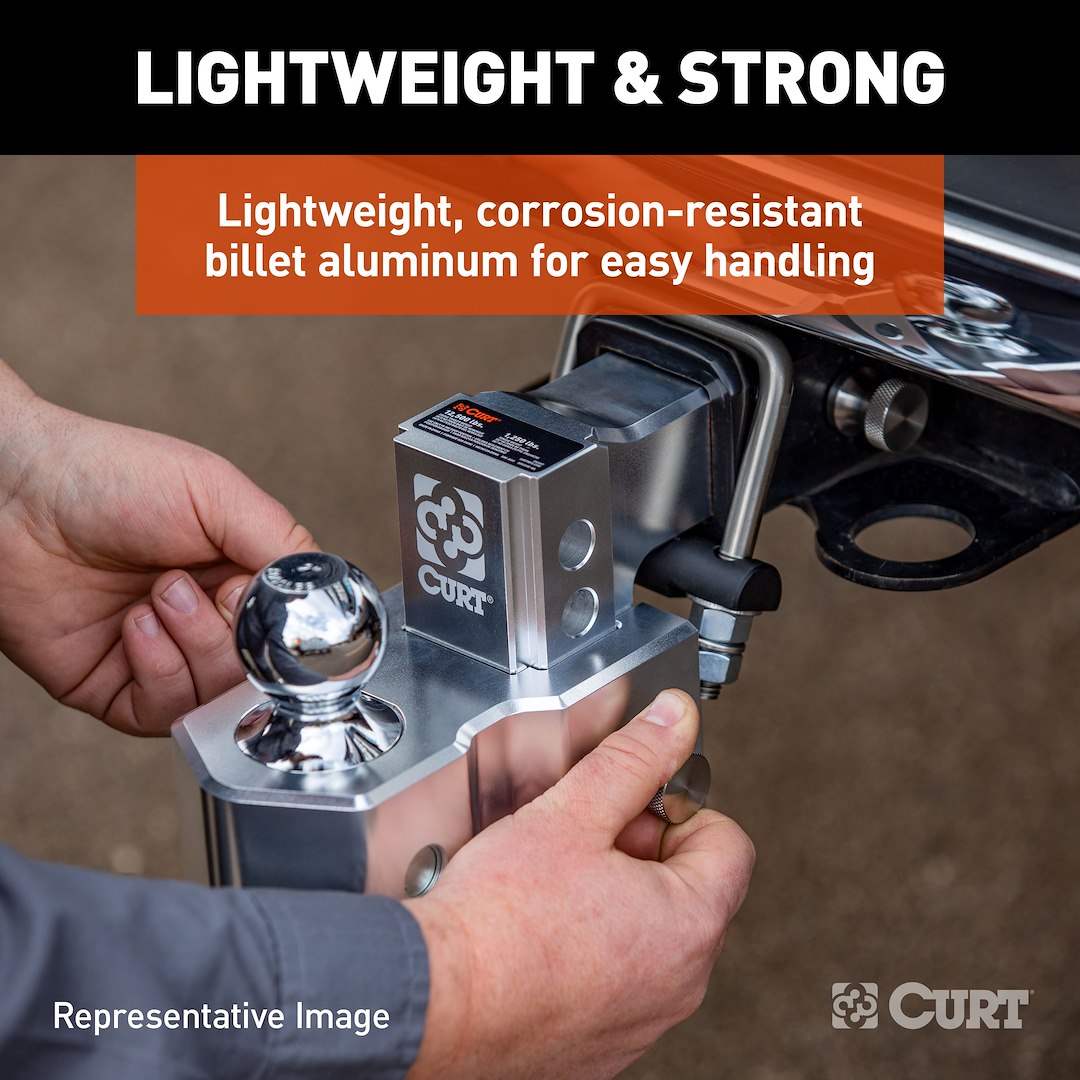 CURT 45365 Alumilite Adjustable Dual-Ball Receiver Mount - image 5