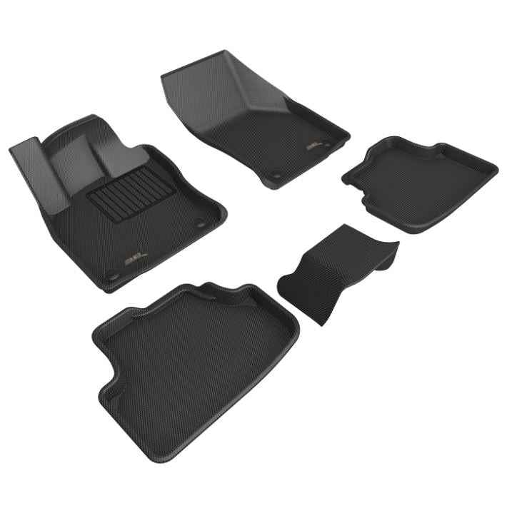 3D Mats VW12201509 Golf GTI/R KAGU Black 5-Piece Floor Mats