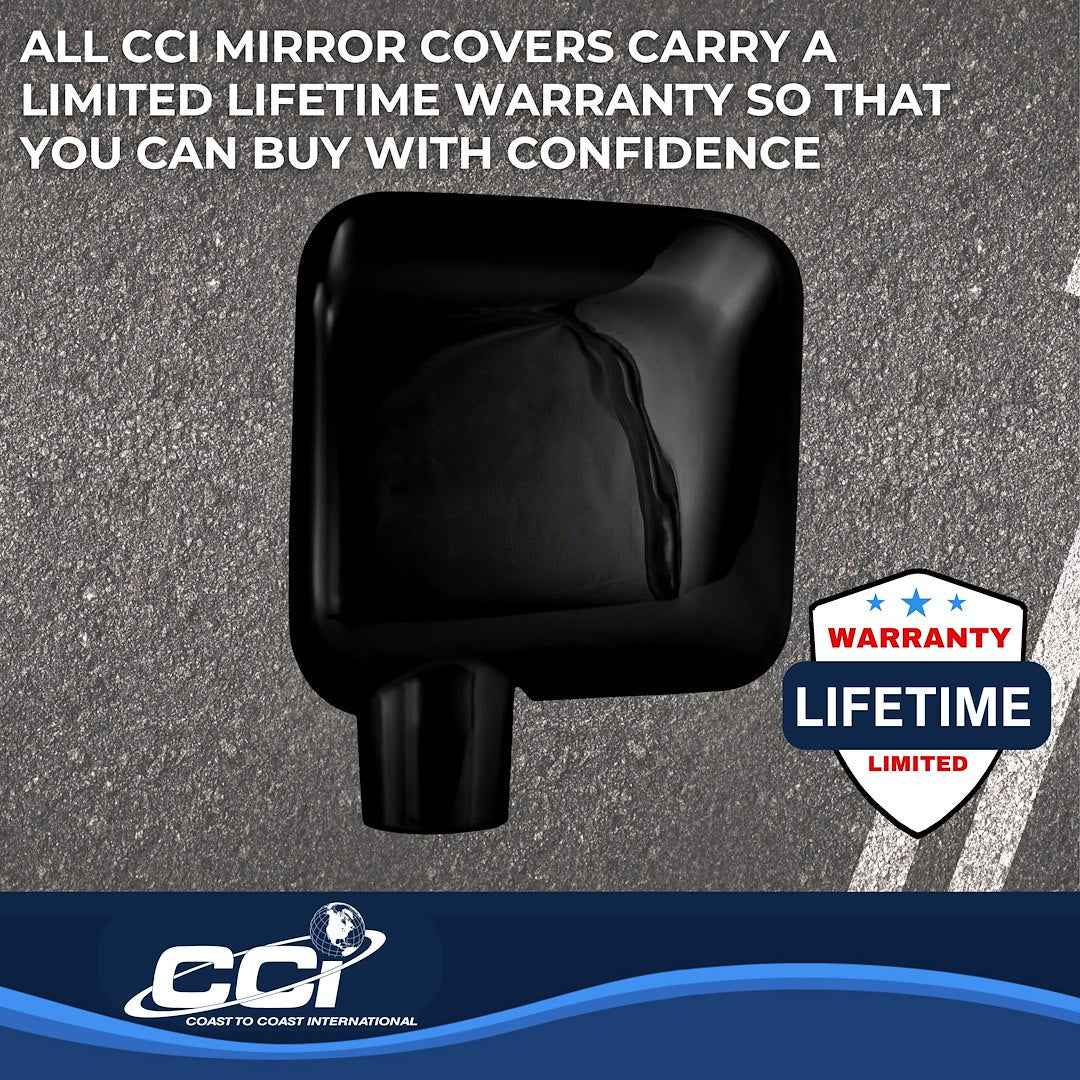 Coast To Coast MC67401BK Wrangler JK Painted Mirror Trim Set