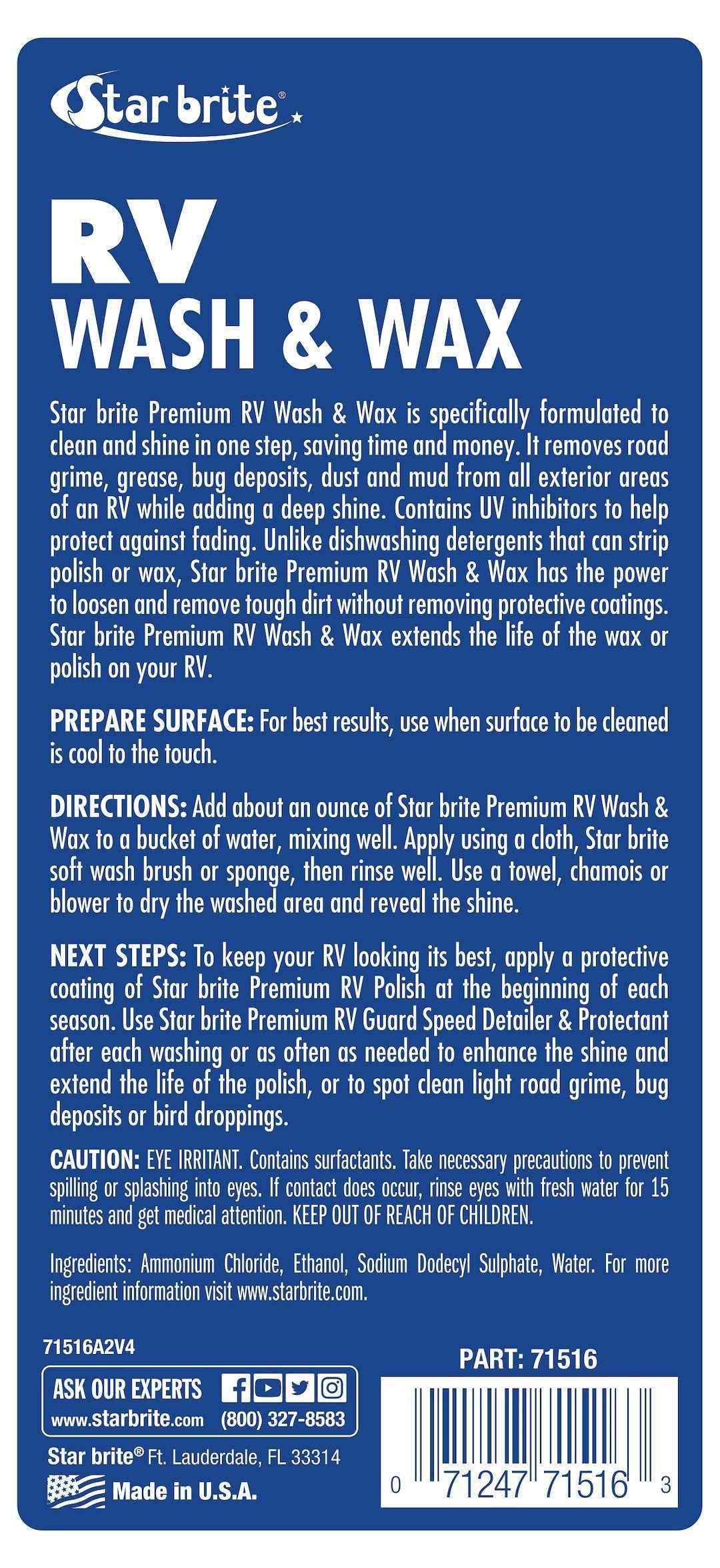 Star Brite RV Wash - 1 gal – 071500N