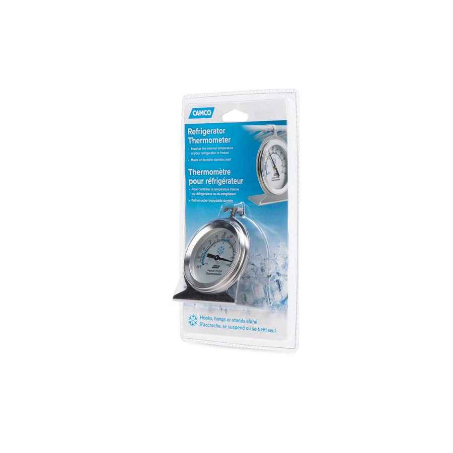 Camco 42114 Stainless Refrigerator and Freezer Dial Thermometer