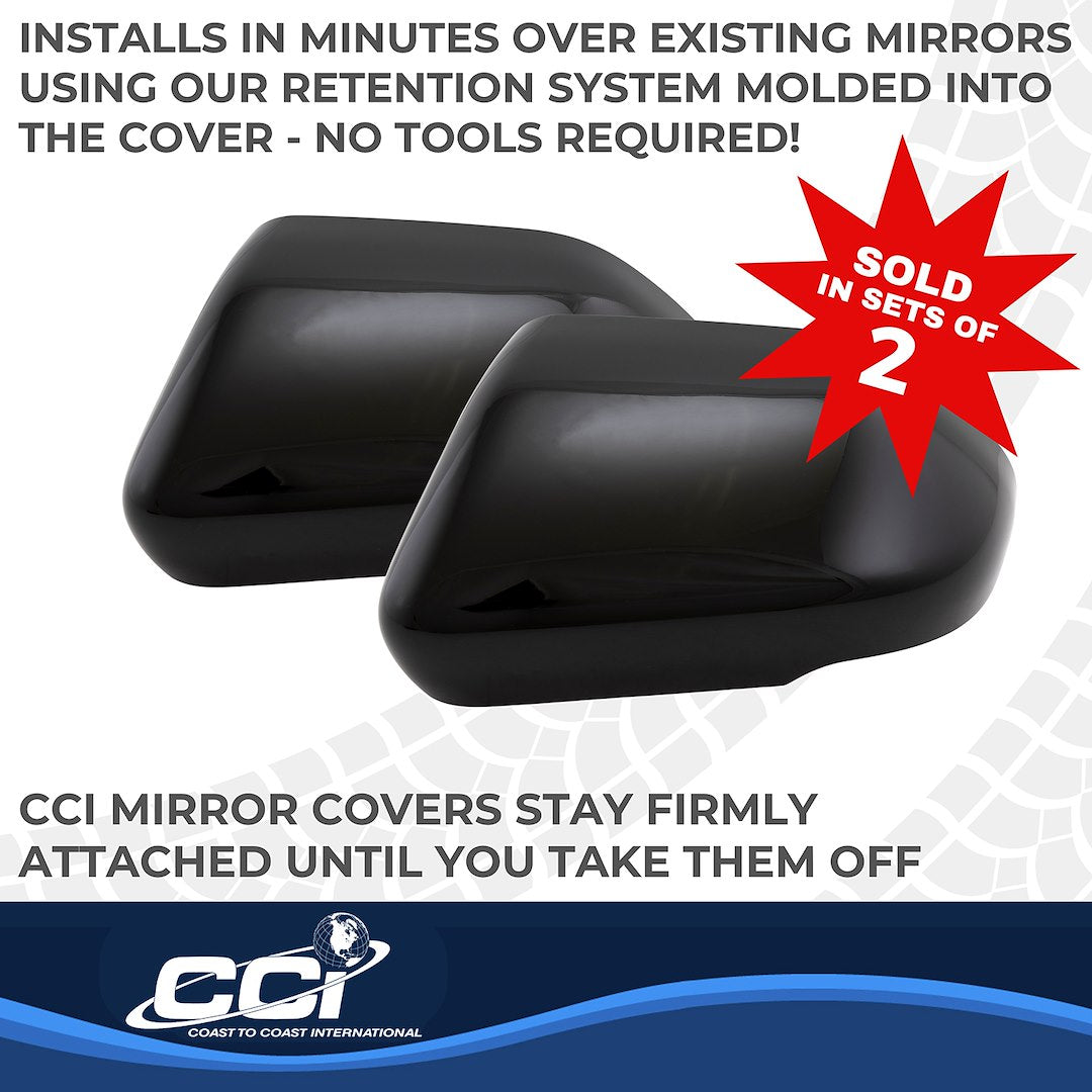 Coast To Coast MC67561BLK Driver/Passenger Full Mirror Overlay Set - image 3