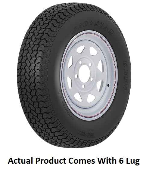 Americana 3S879 ST225/75D15 Bias Tire on White Spoke Wheel