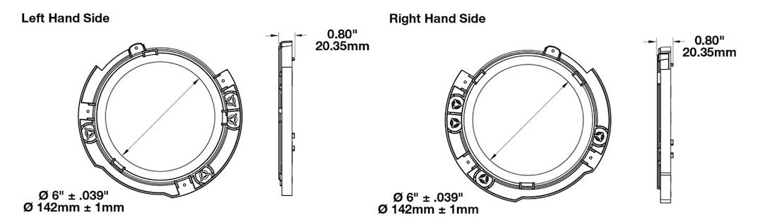 J.W. Speaker 8200461 Jeep Headlamp Retaining Ring Set