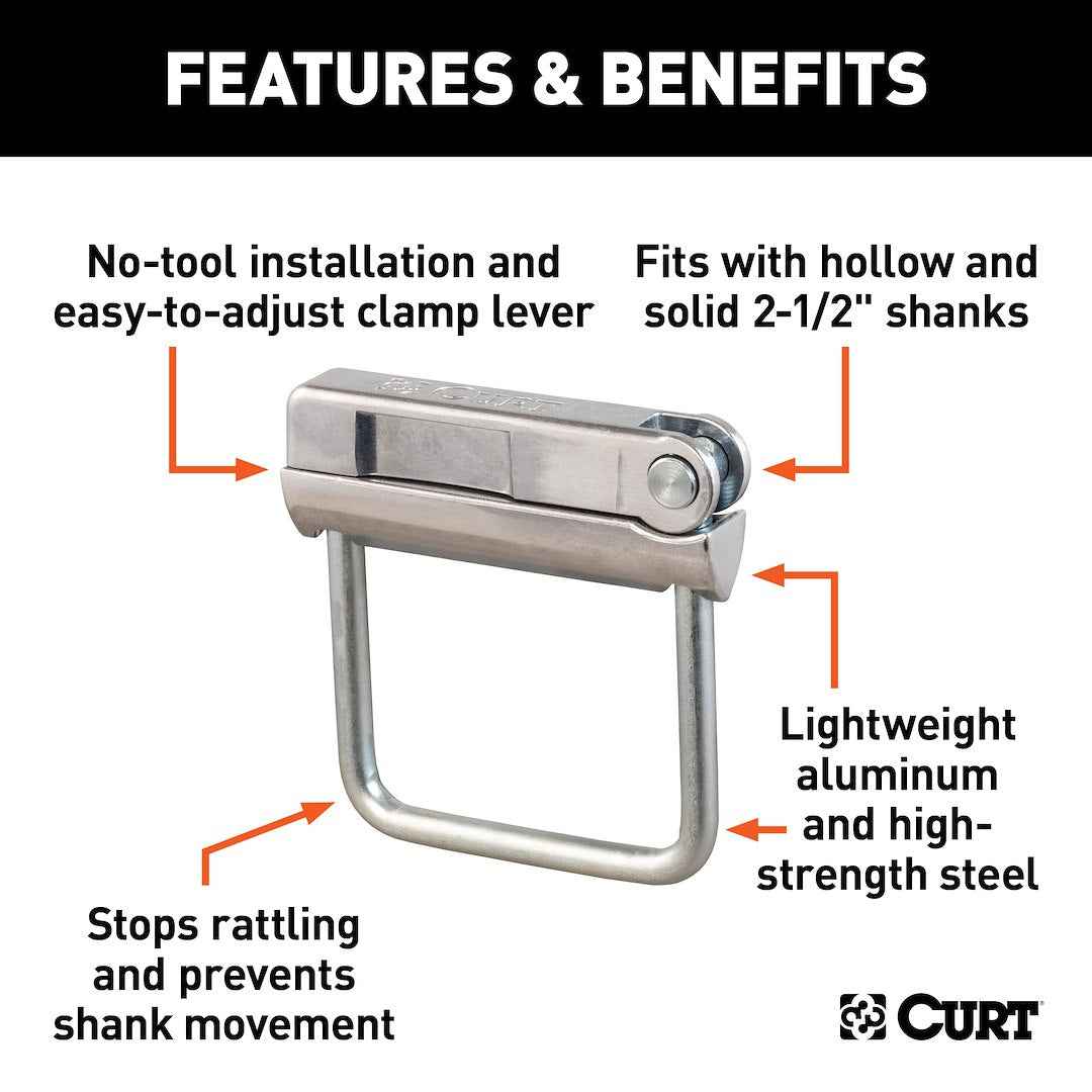 CURT Trailer Hitch Receiver Tube Anti Rattle Bracket – 22320
