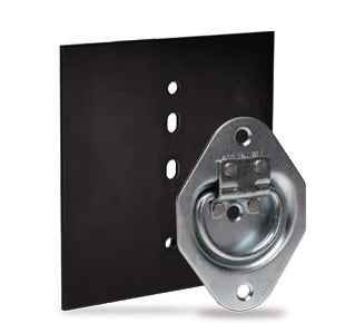 Pacific Cargo 4290MPK Black Recessed D-Ring Pan, 400 lb