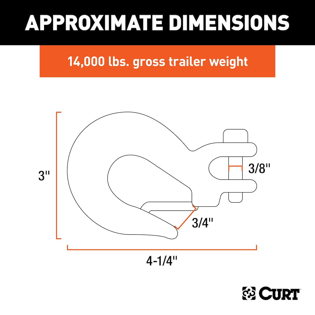 CURT Trailer Safety Chain Hook (81550)