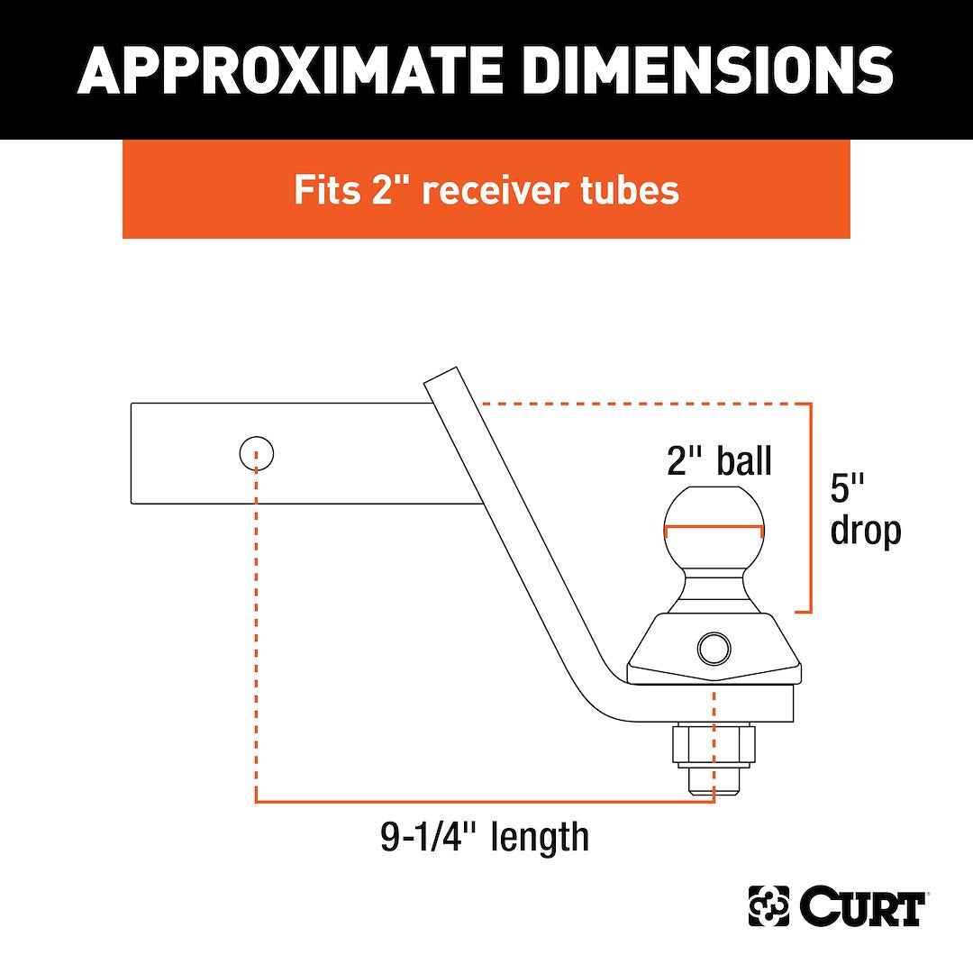 Curt 45144 Trailer Hitch Ball Mount - image 6