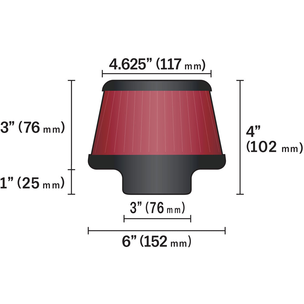 K&N Ru-5288 Air Filter for Universal Applications