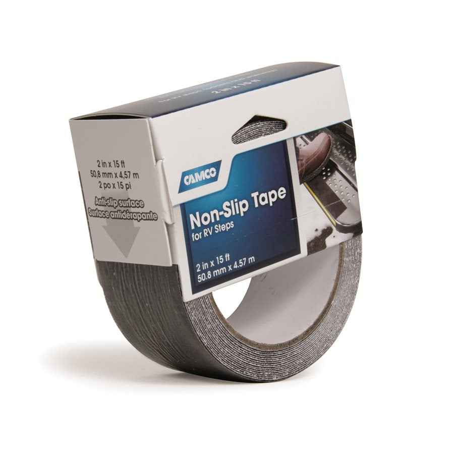 Camco 25401 Black 2-Inch Anti-Slip Grip Tape, 15-ft Roll