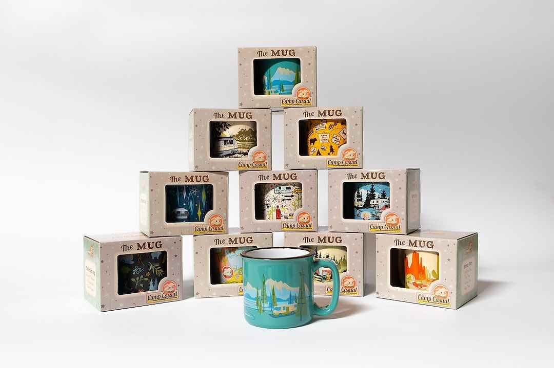 Camp Casual CC004TL Birds Eye View 15-oz Ceramic Travel Mug
