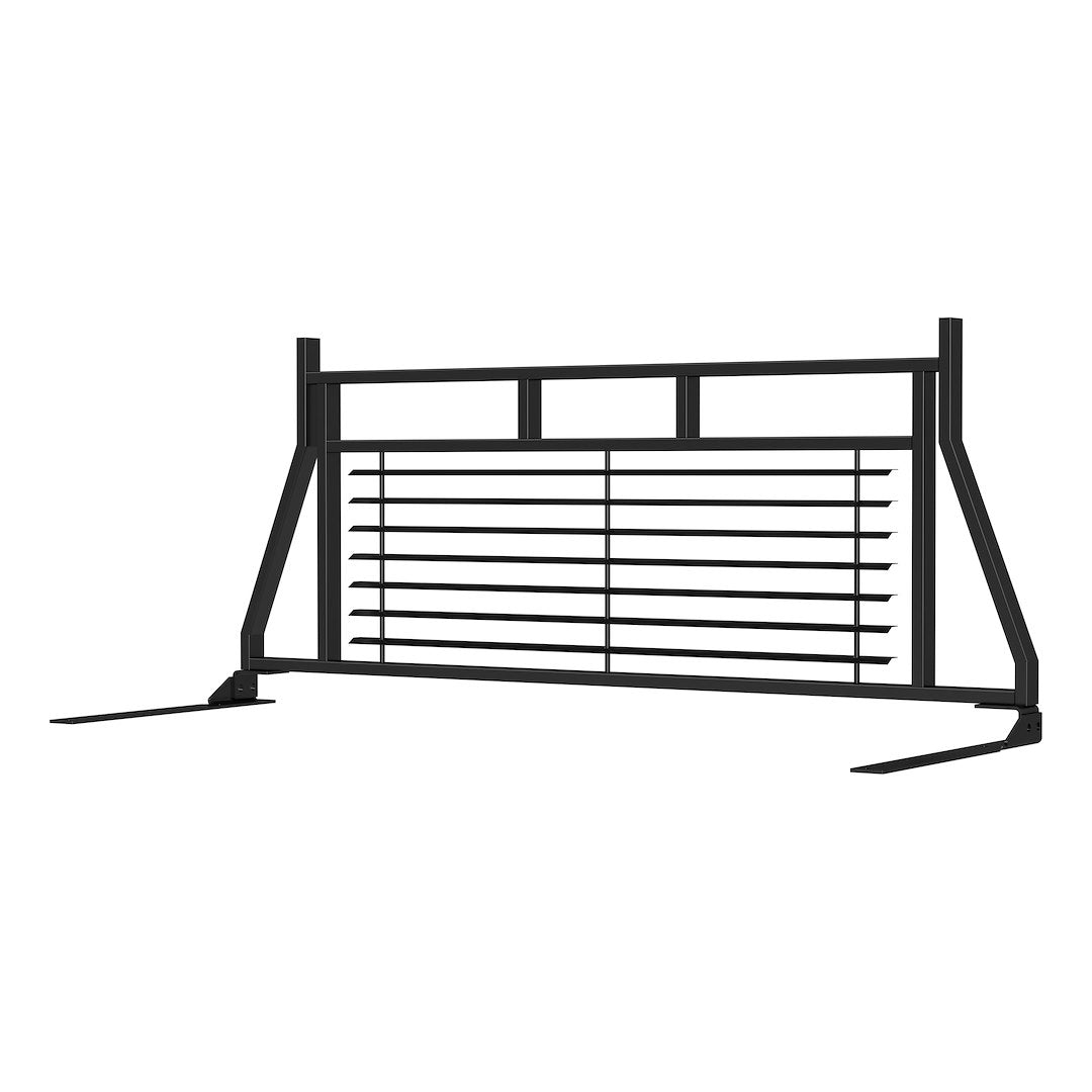 Aries 111001 Classic Satin Black Louvered Headache Rack - image 1