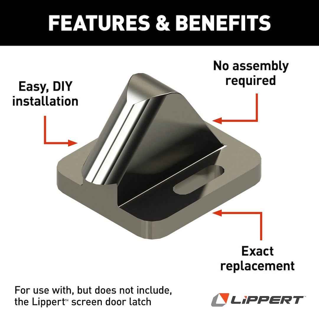 Lippert 198252 Black Radius Screen-Door Frame Striker