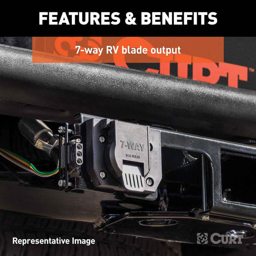 CURT 7-Way RV Blade Wiring - 2019–2023 Ford Ranger – 56431