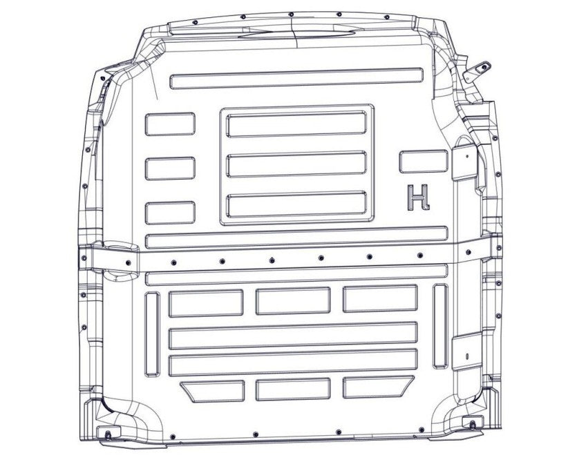 Holman 40691TM Gray Bolt-On Composite Cabin Divider
