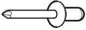 Carefree RV 030345007 1-5/8-Inch Awning Rivet, 3/16-Inch Diameter
