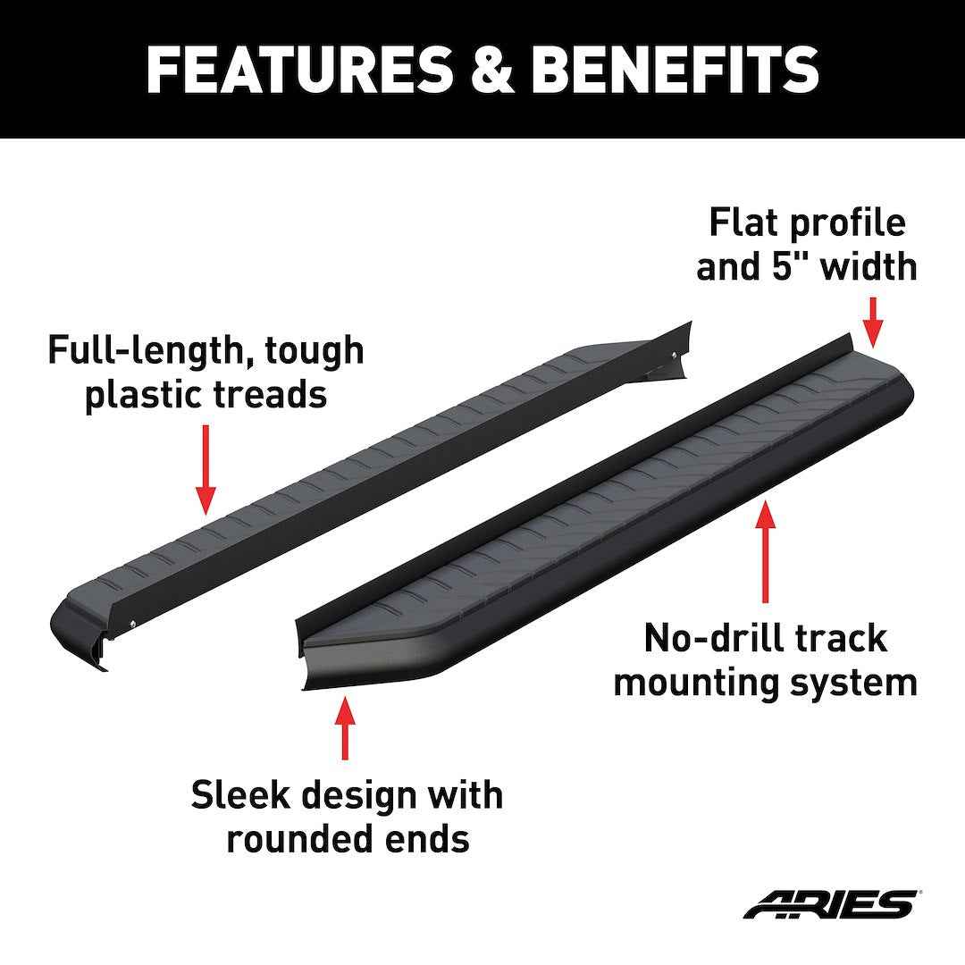 Aries 2051976 Black 76-Inch AeroTread Board Component