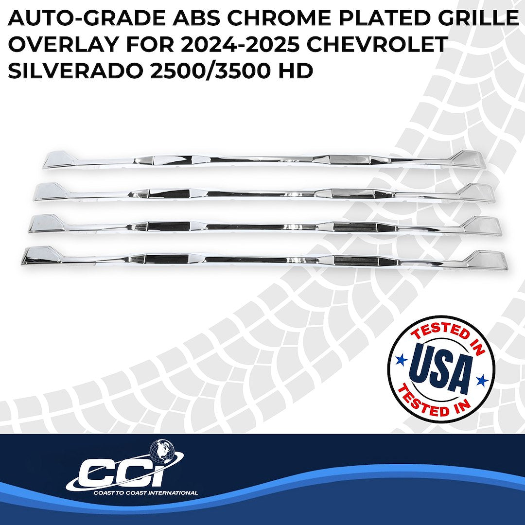 Coast To Coast GI208 Silverado 2500 WT/LT Chrome Grille Trim - image 2
