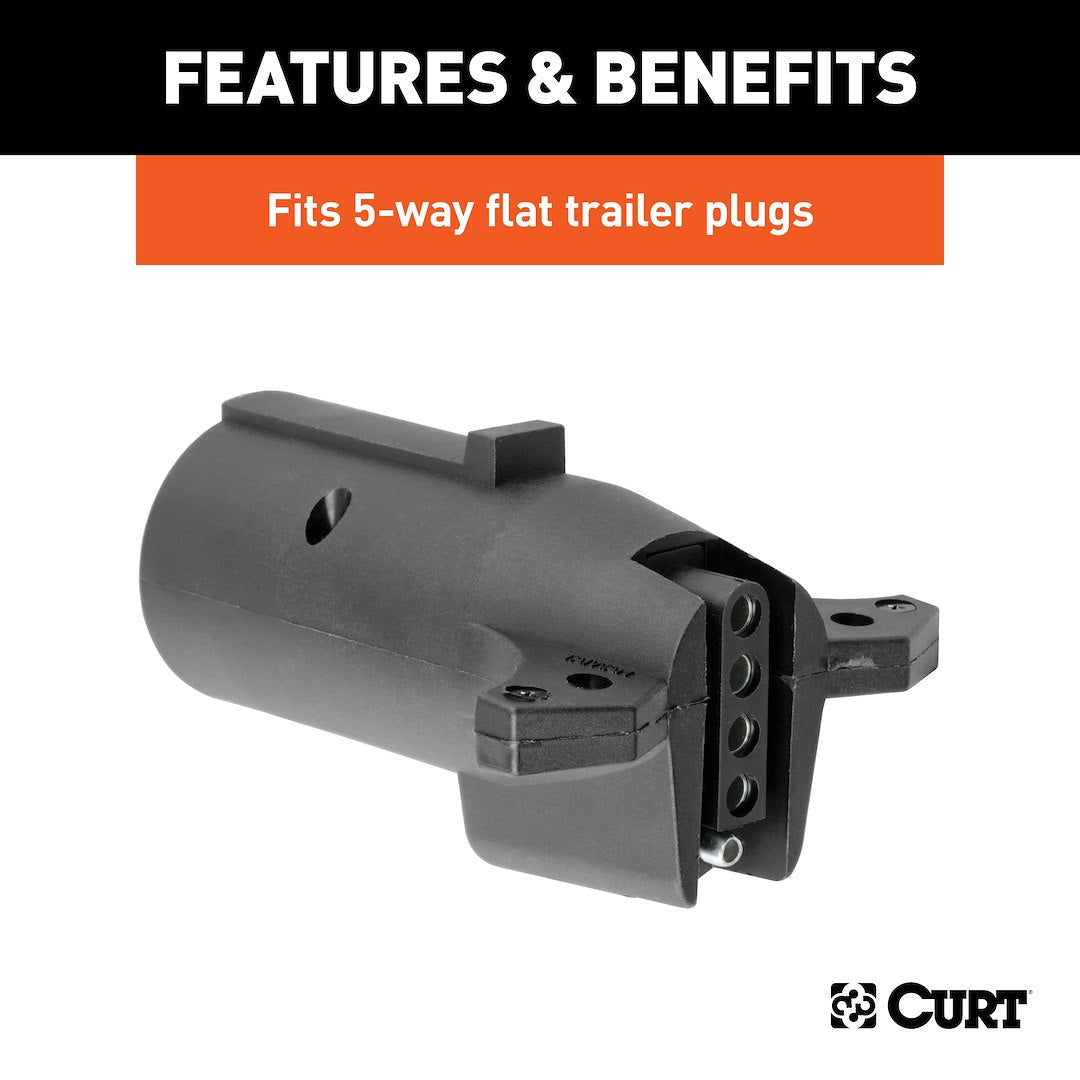 CURT Trailer Wiring Connector Adapter (57250) – Material: Plastic