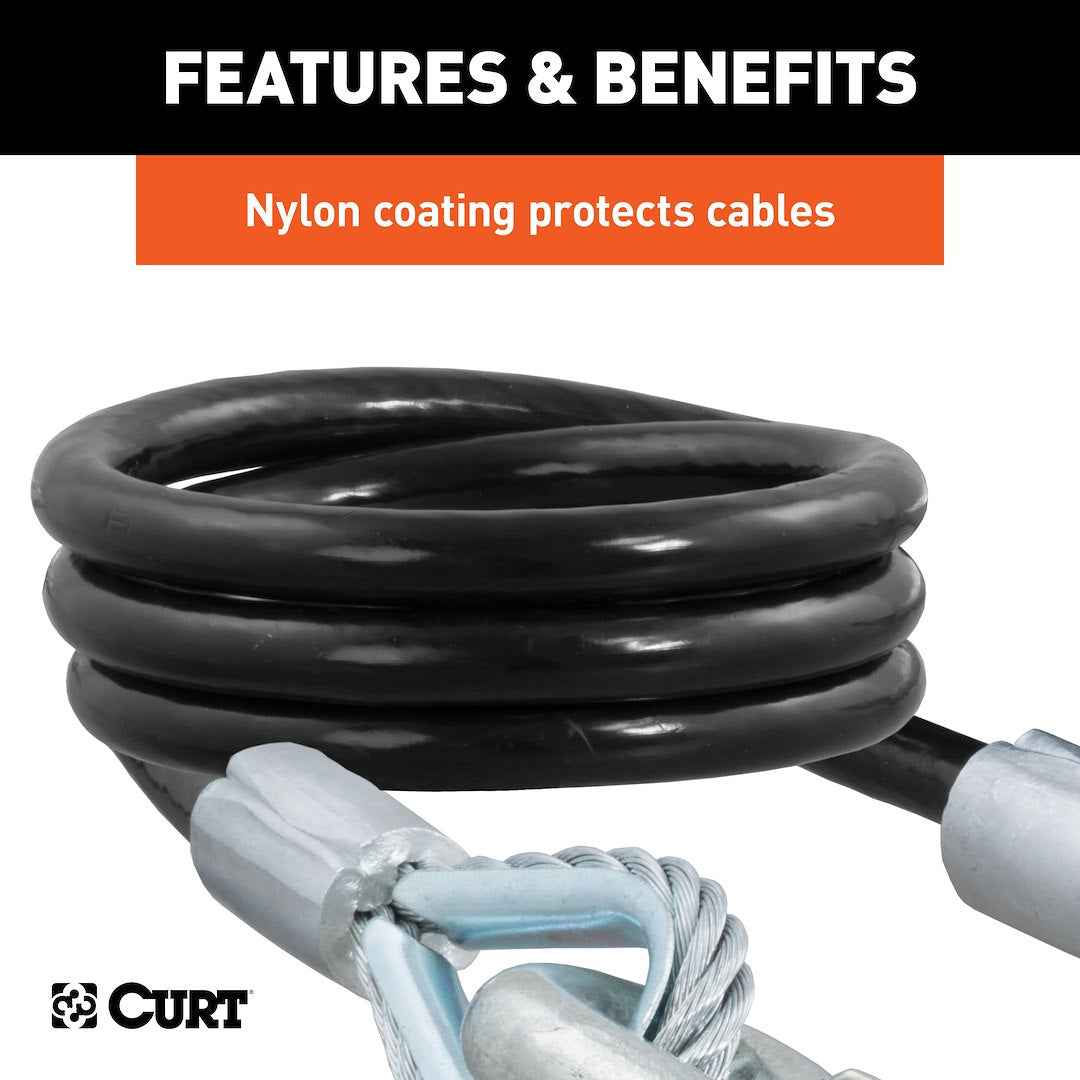 CURT Trailer Safety Cable - Set Of 2 – 80176