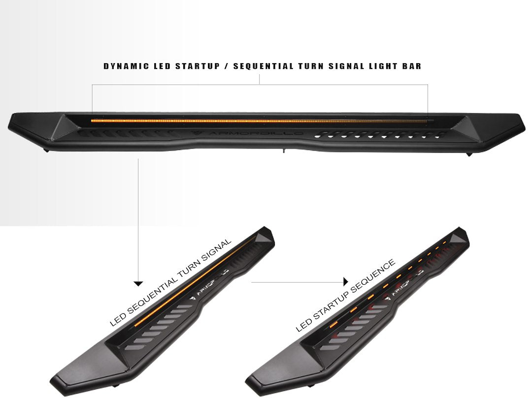 Armordillo 8722091 FX Lighted Steel Running Boards, Stationary - image 5