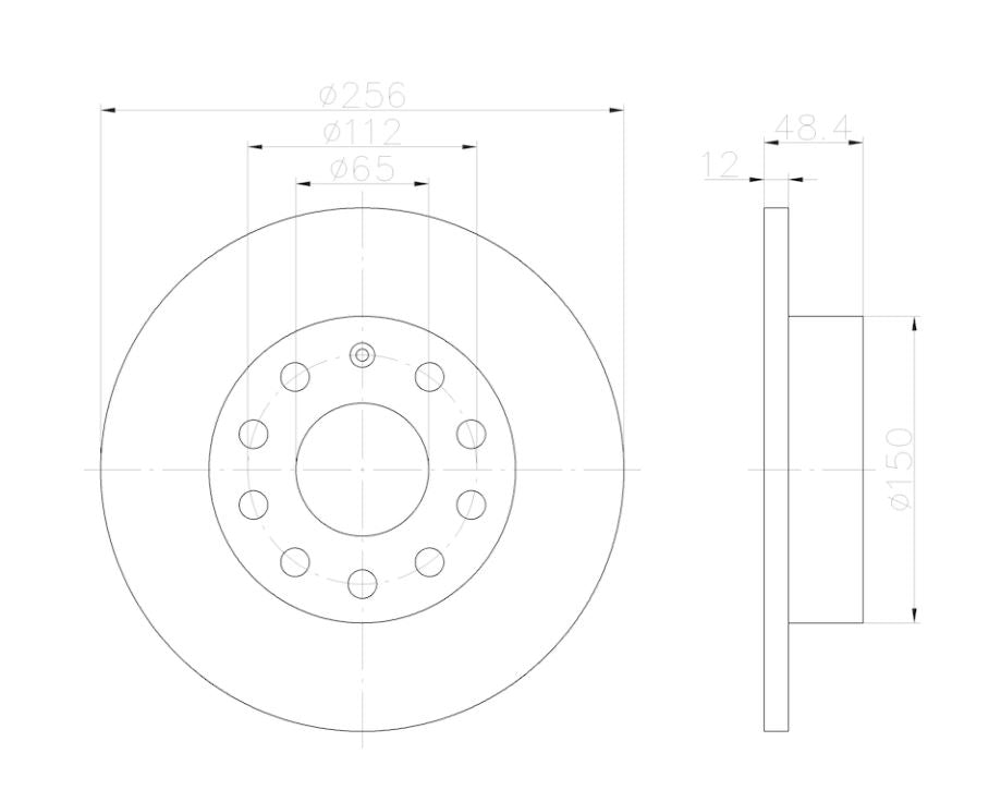 Hella 355122622 Disc-Brake Rotor