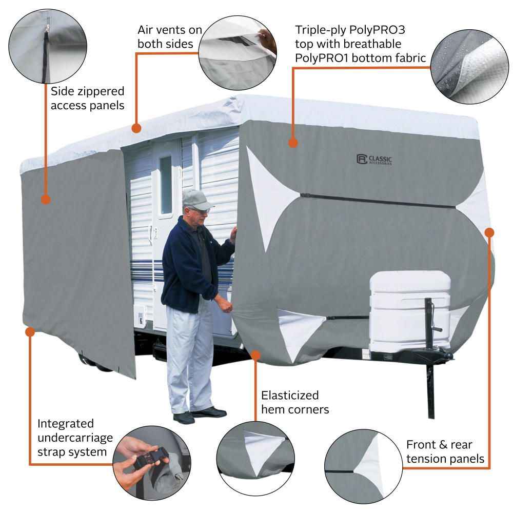 Classic Accessories Travel Trailer Cover - 27 To 30 ft – 73563
