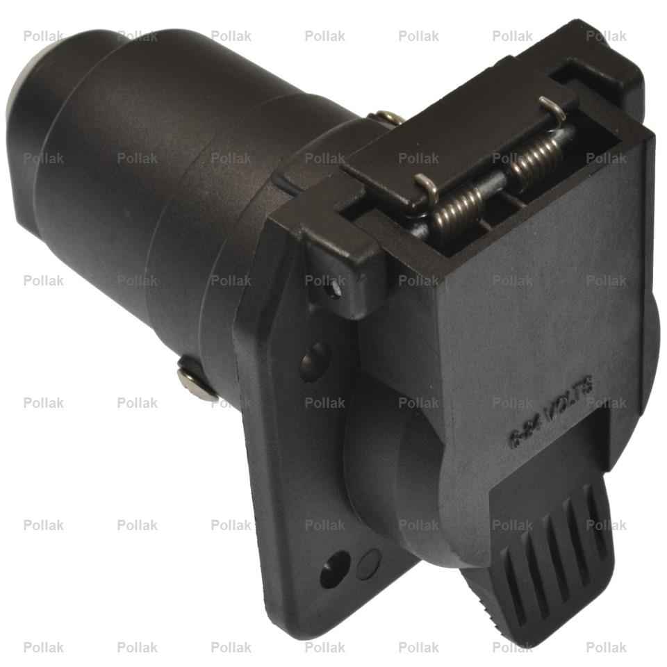 Pollak 12707E Black 7-Blade Vehicle Connector with Safety Latch