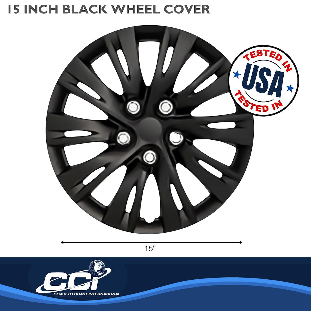 Coast To Coast 103715BLK Ten-Split-Spoke Steel-Wheel Covers - image 2