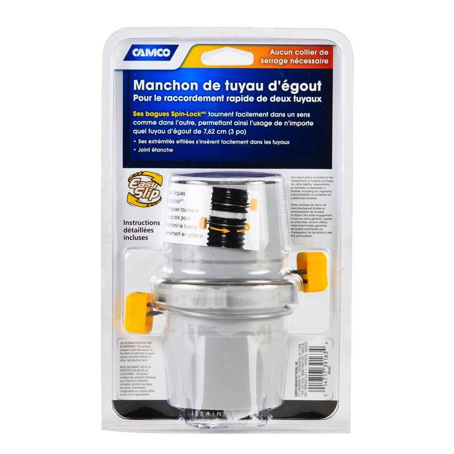 Camco 39163 Easy Slip Internal Sewer Hose Coupler