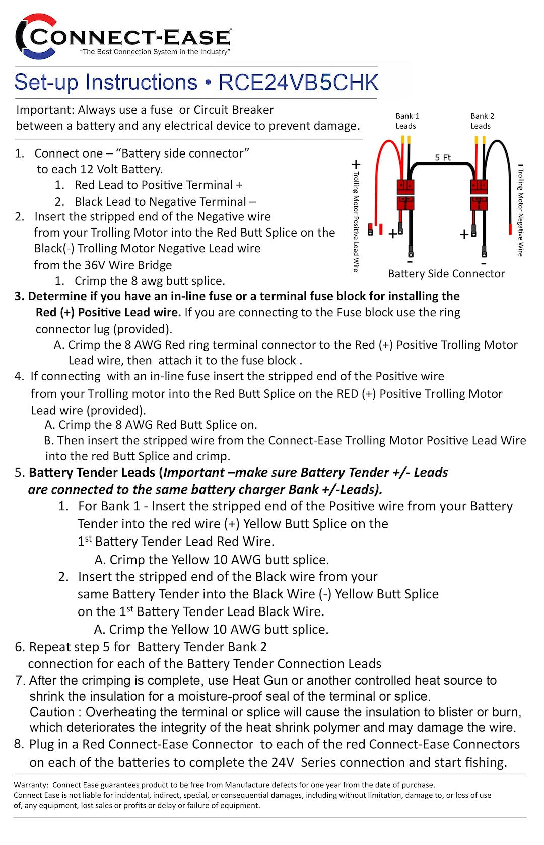 Connect-Ease RCE24VB5CHK 24V Trolling Motor Quick-Connect Kit - image 4