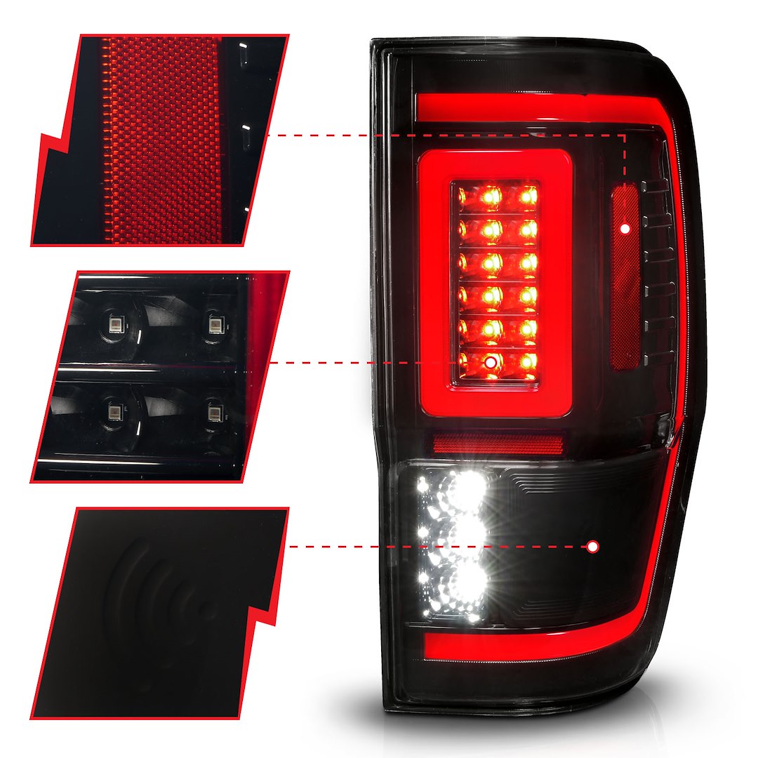 ANZO USA 311447 Ranger Smoke LED Tail-Light Pair, Black - image 5