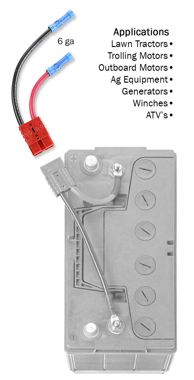 Connect-Ease RCE12VB6 Single Motor/Equipment Battery Connection