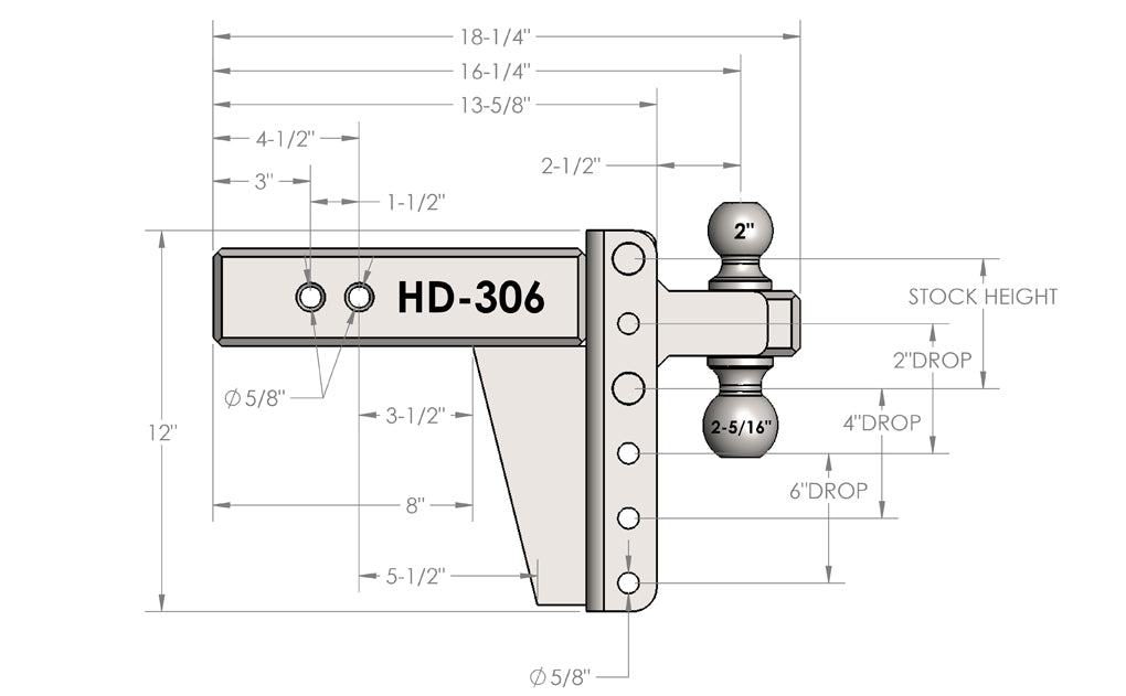 Bulletproof Hitches Hd306 Trailer Hitch Ball Mount - image 2