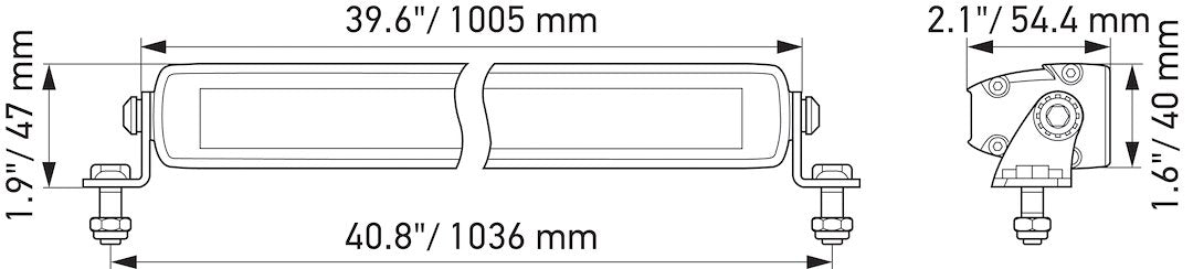 Hella 358176321 Black Magic Slim Lighting Bar