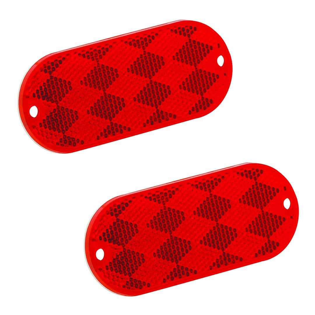 Bargman 7178010 Red Rectangular Adhesive-Back Reflector