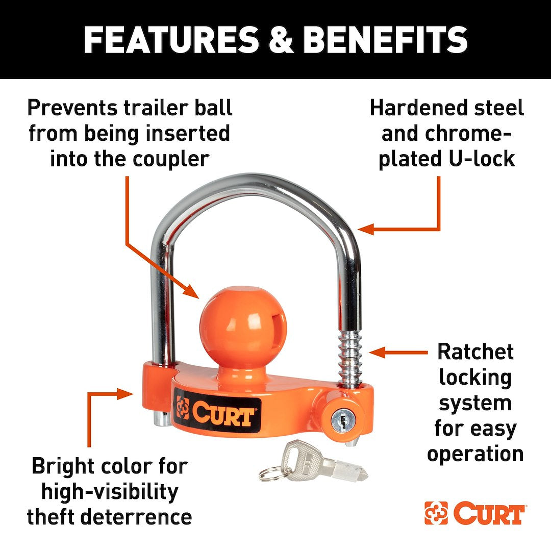 CURT 23090KA Keyed-Alike Trailer-Hitch Lock - image 7