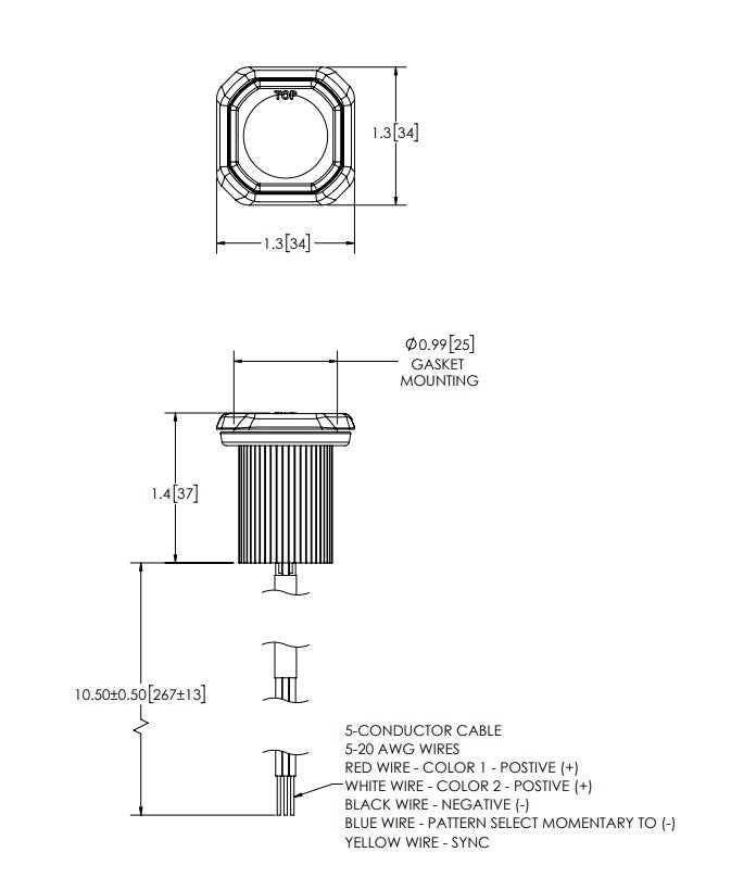 Ecco Elect ED9040AG Hide-A-LED Directional Warning Unit