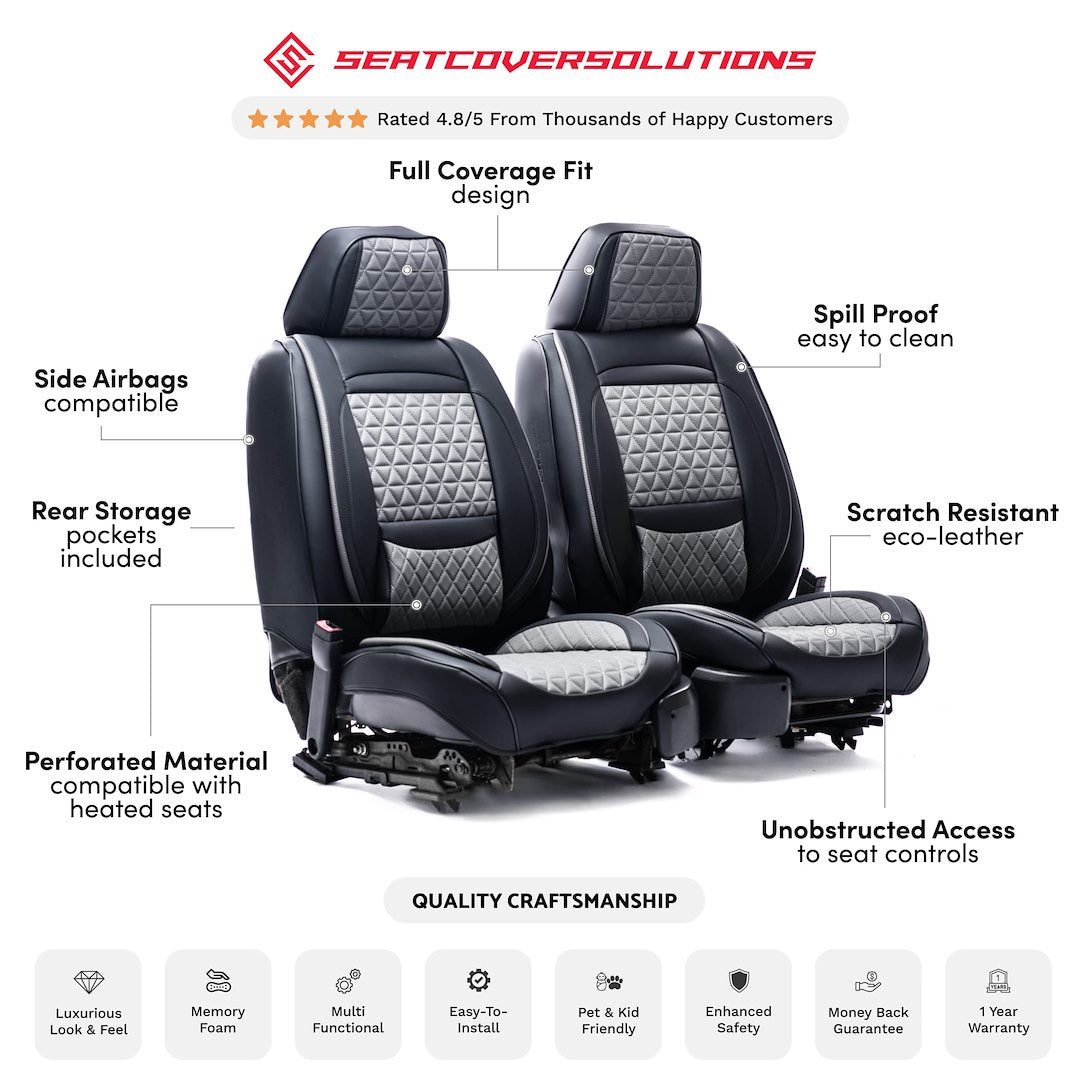 Seat Cover Solutions FFFBG Perforated Eco-Leather Seat Cover