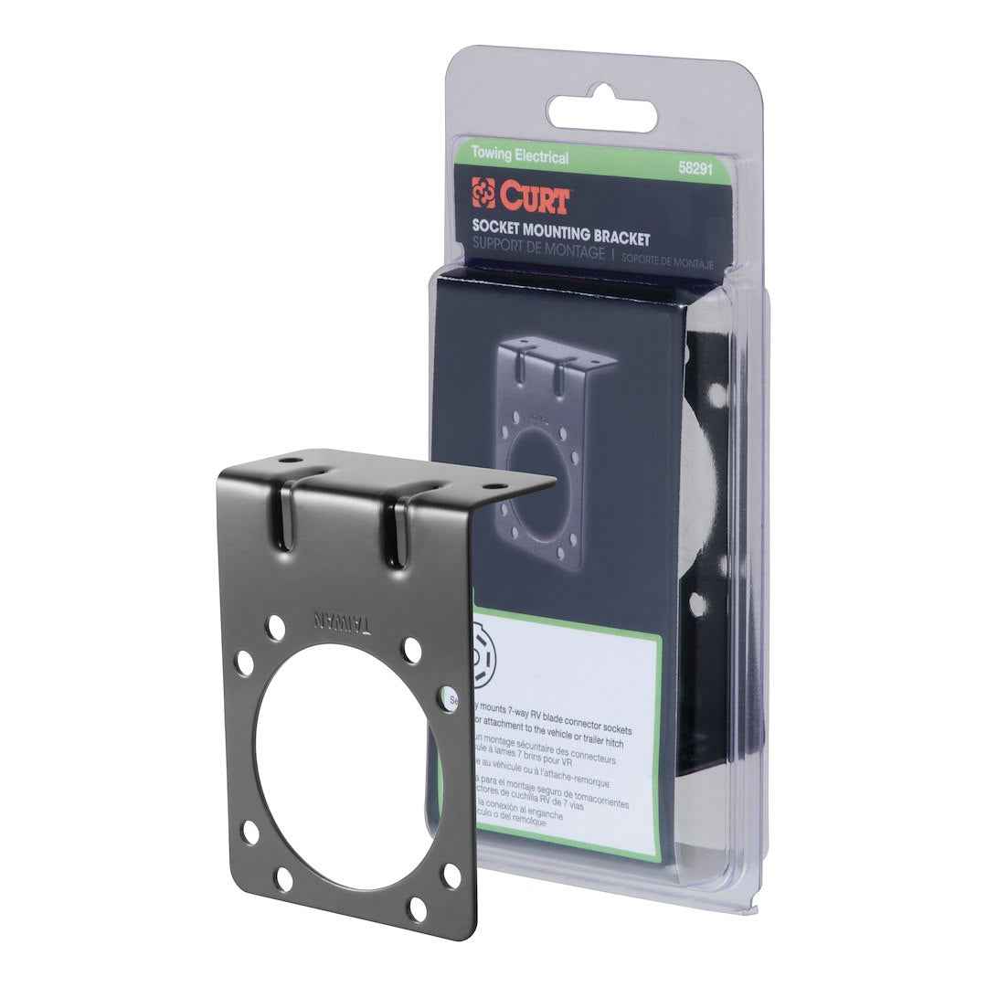 CURT 58291 Multi-Hole Steel Mount for 7-Way Blade Socket