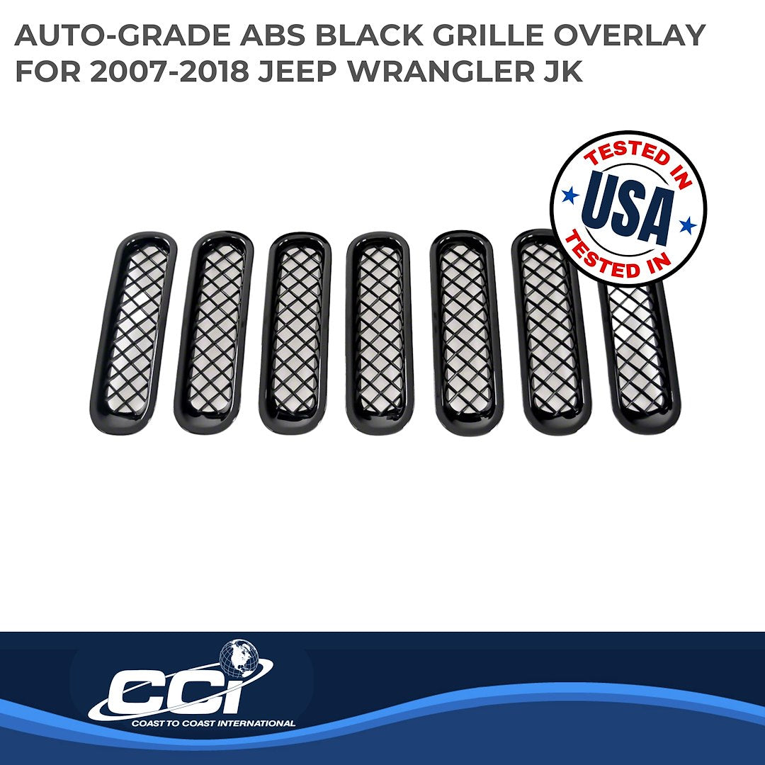 Coast To Coast GI414BLK Wrangler JK Gloss Mesh Grille Trim - image 2